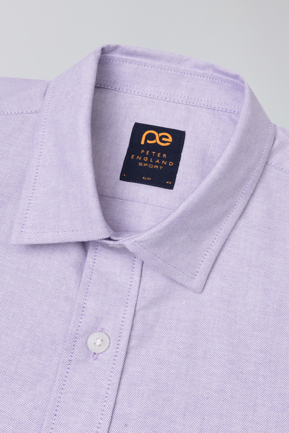 Image of PETER ENGLAND Men Self Design Casual Purple Shirt
