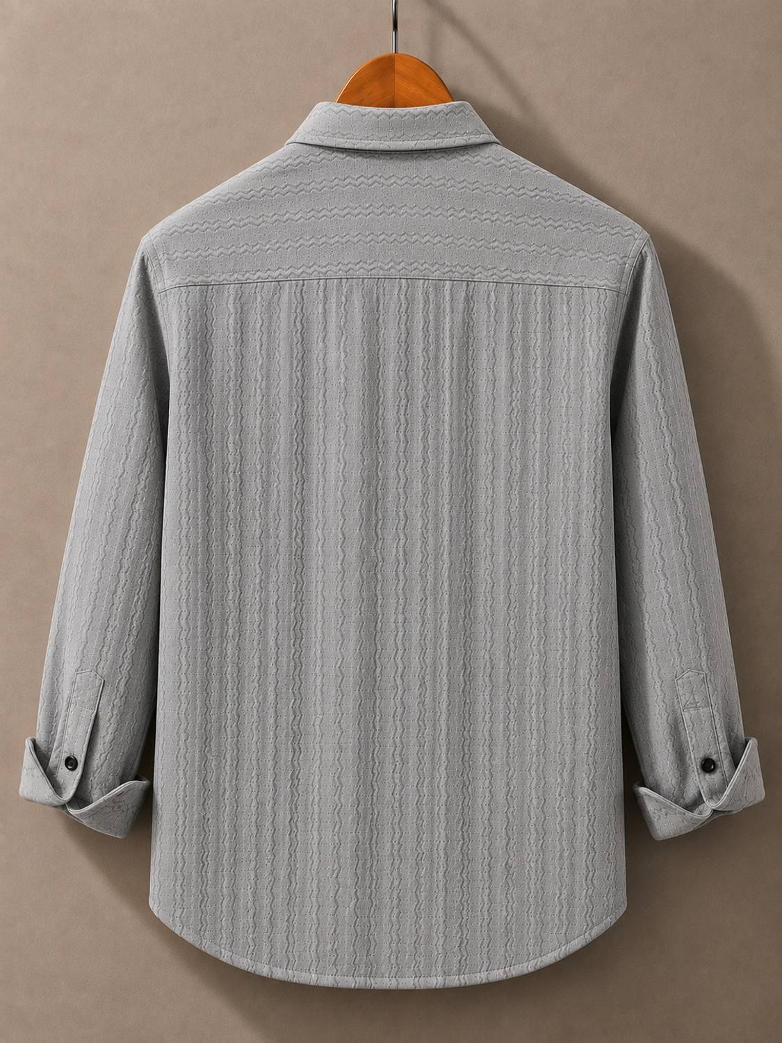 VELLOSTA Men Grey Casual Shirt - Image 2