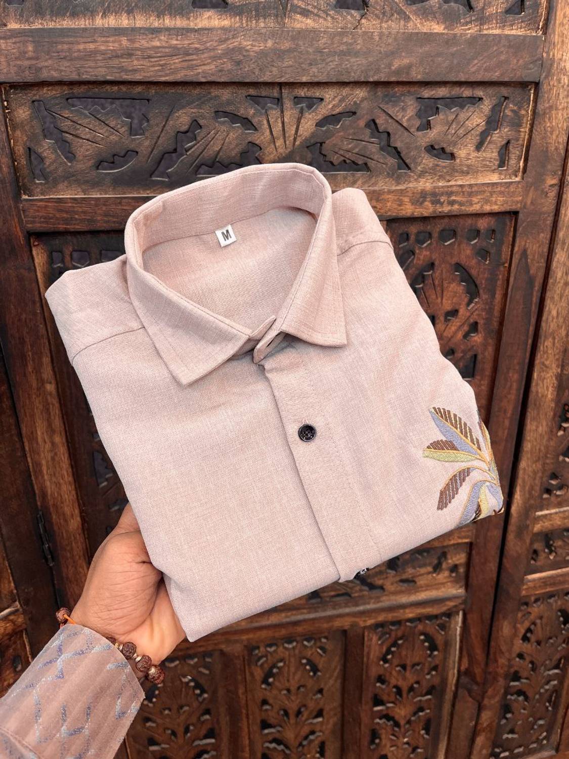 Abizzstore Men Pink Printed Casual Shirt - Image 3