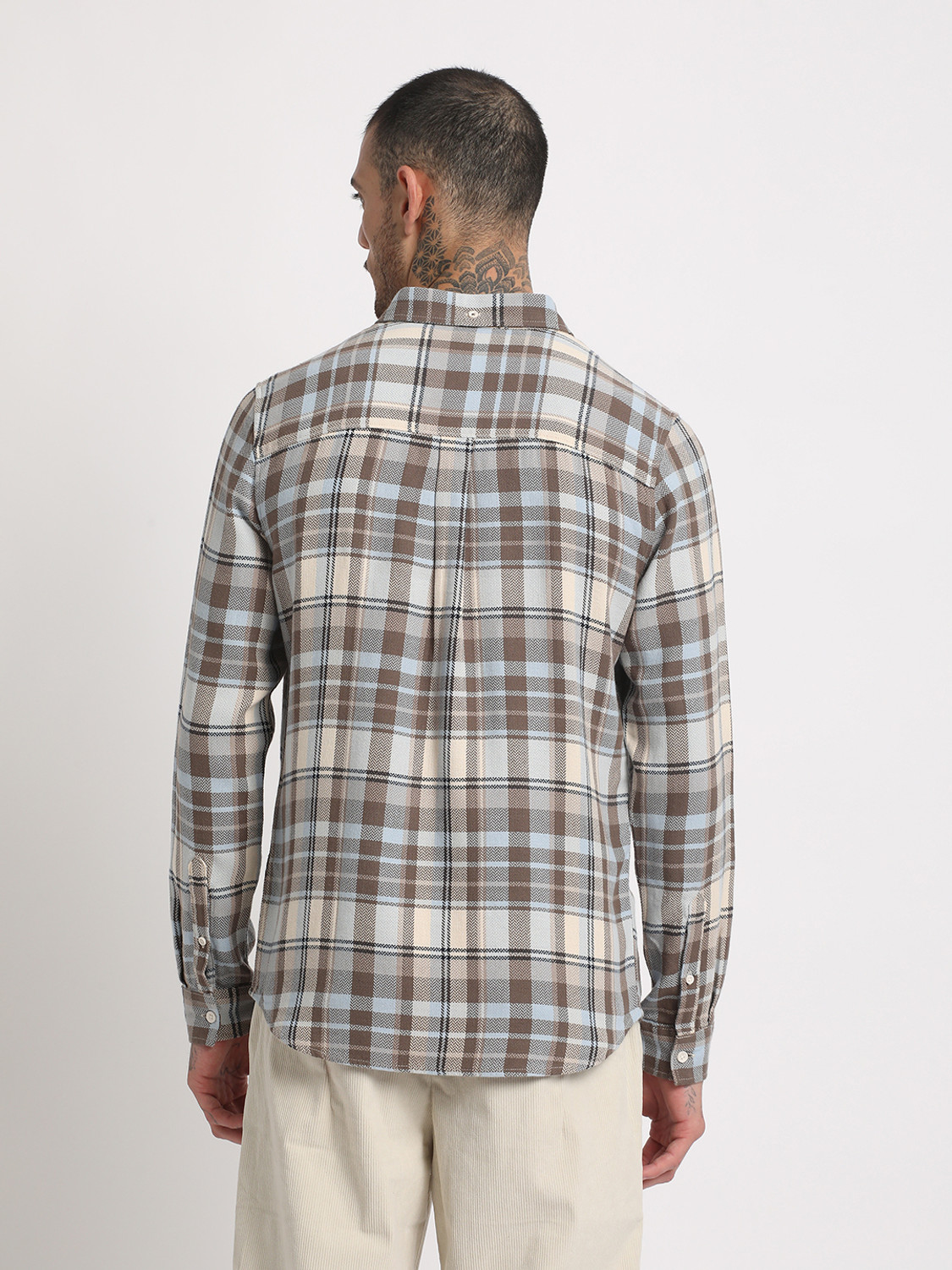 Image of THE BEAR HOUSE Men Checkered Casual Multicolor Shirt