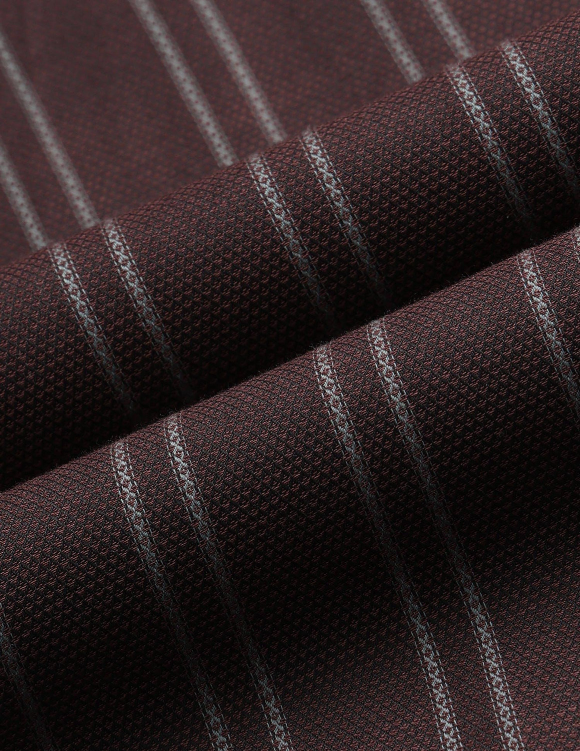 Image of ARROW Men Striped Formal Brown Shirt