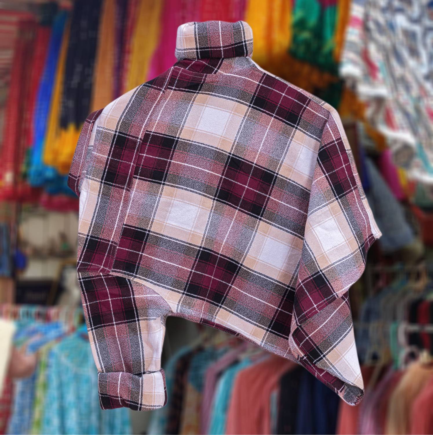 THE BRAVES MANUFACTURER Men Maroon Checkered Shirt - Image 3