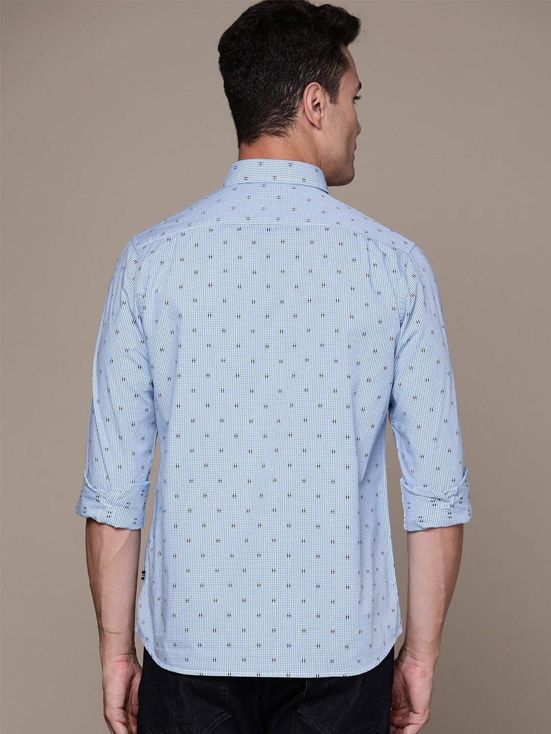Image of NAUTICA Men Regular Fit Checkered Casual Shirt