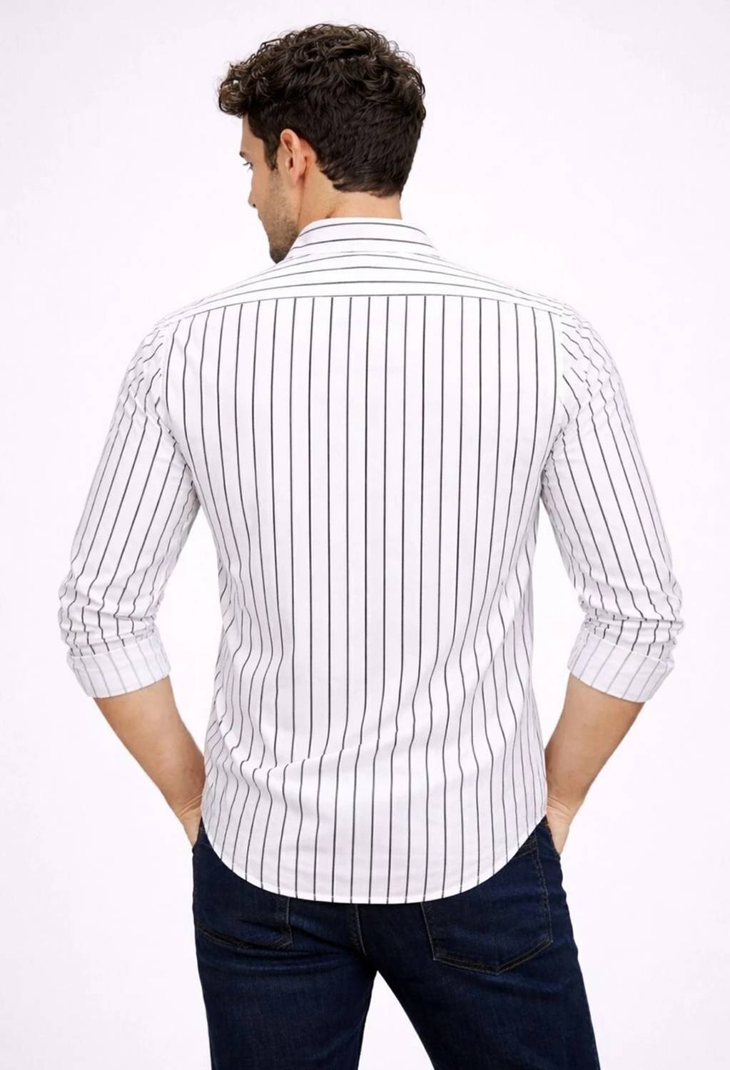 METRONAUT Men Slim Fit Striped Casual Shirt - Image 2