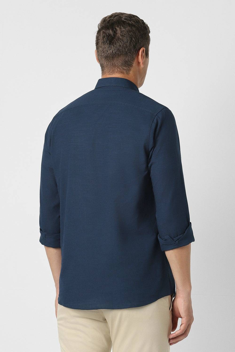 PETER ENGLAND Men Dark Blue Shirt - Image 3