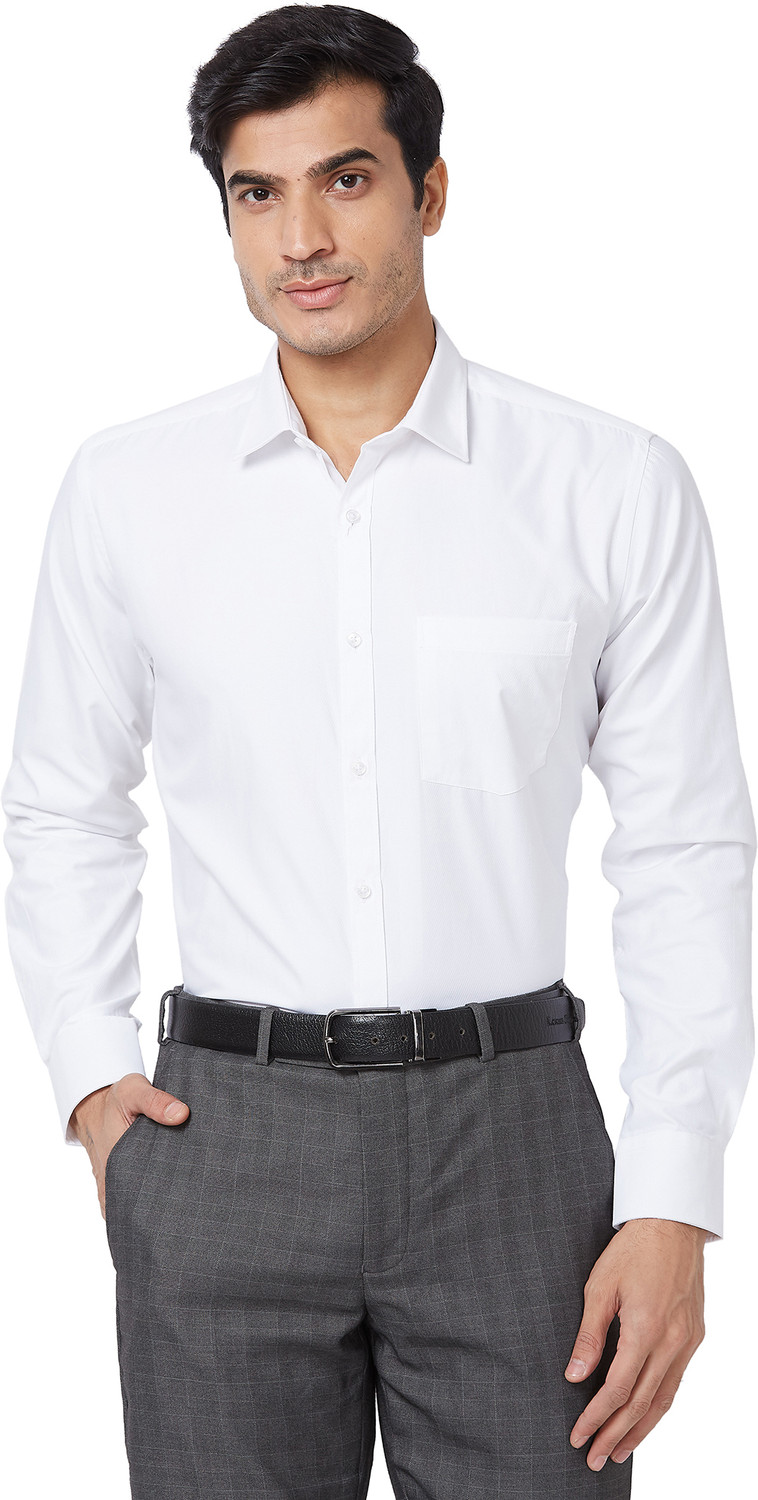 Image of PARK AVENUE Men Solid Formal White Shirt