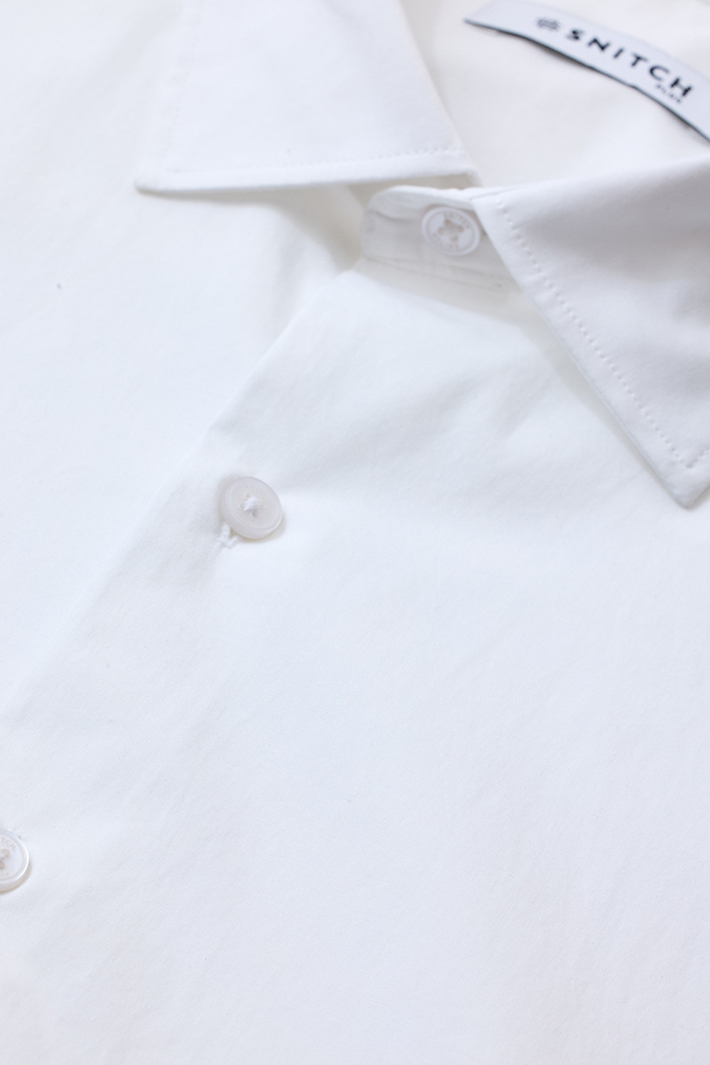 Image of Snitch Men Solid Casual White Shirt