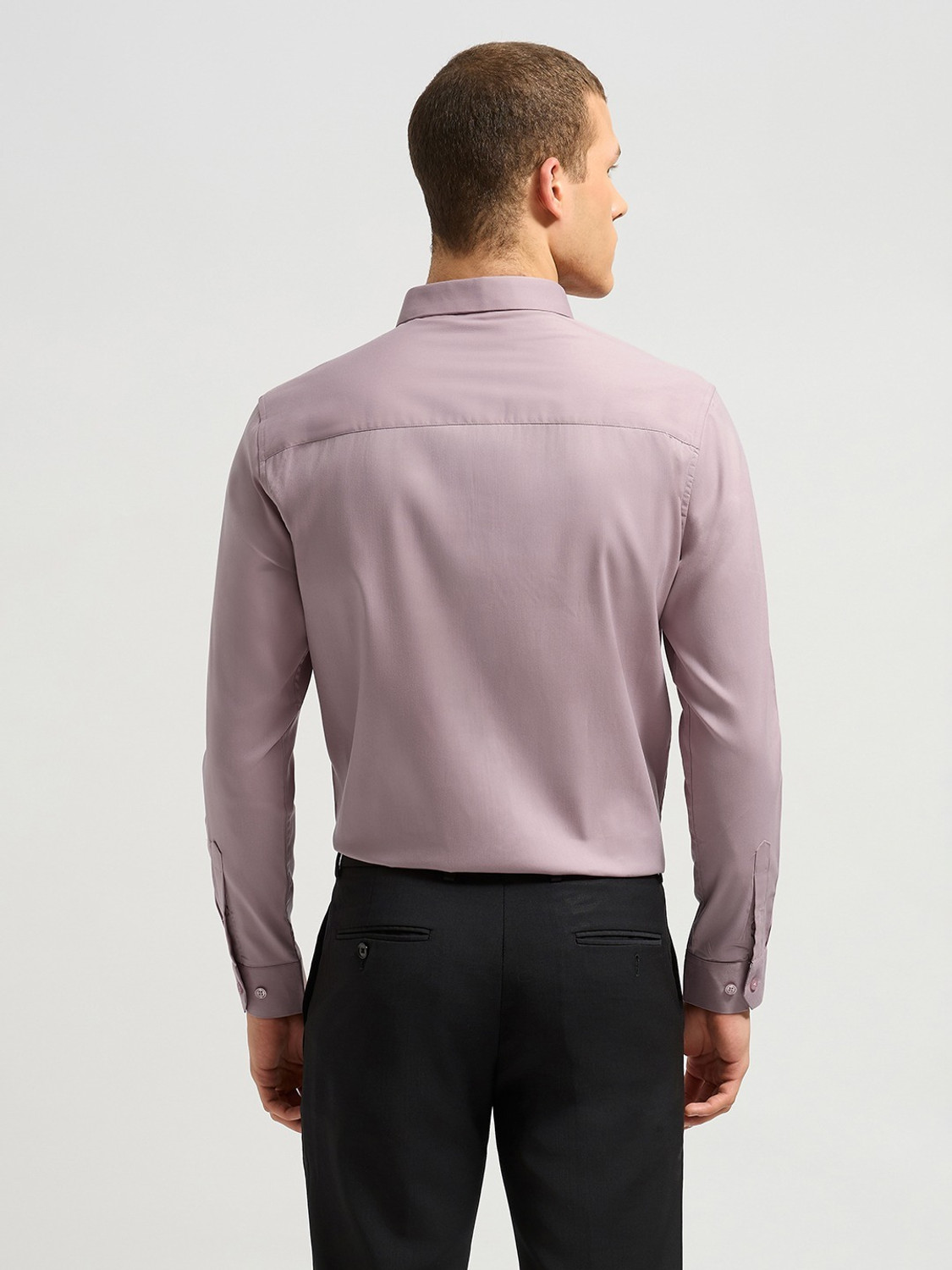 Image of MISCHIEF Monkey Men Solid Casual Pink Shirt