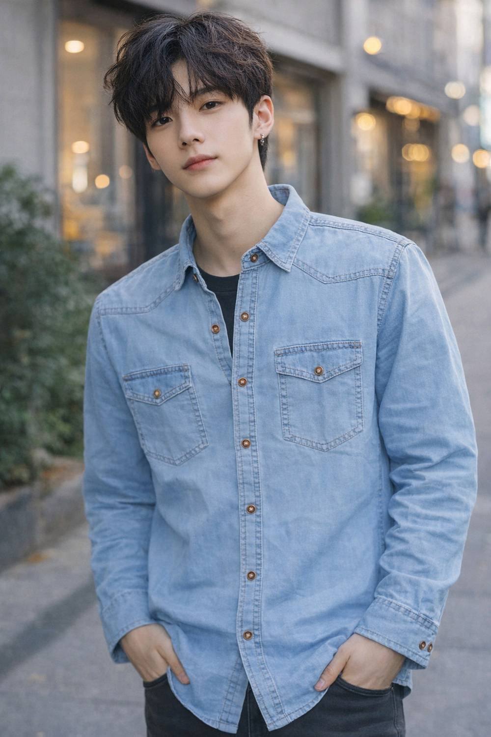 BLUEFLUTE Men & Women Solid Casual Blue Shirt