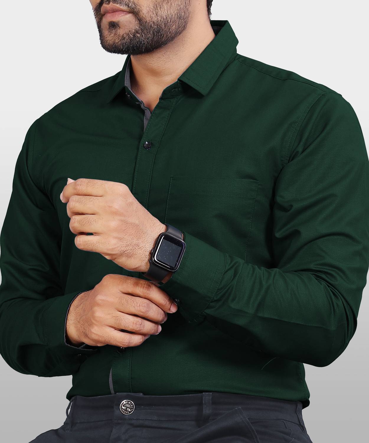METRONAUT Men Regular Fit Solid Spread Collar Casual Shirt