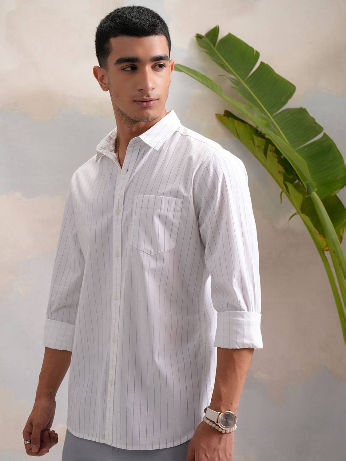 HIGHLANDER Men Striped Multicolor Shirt - Image 3