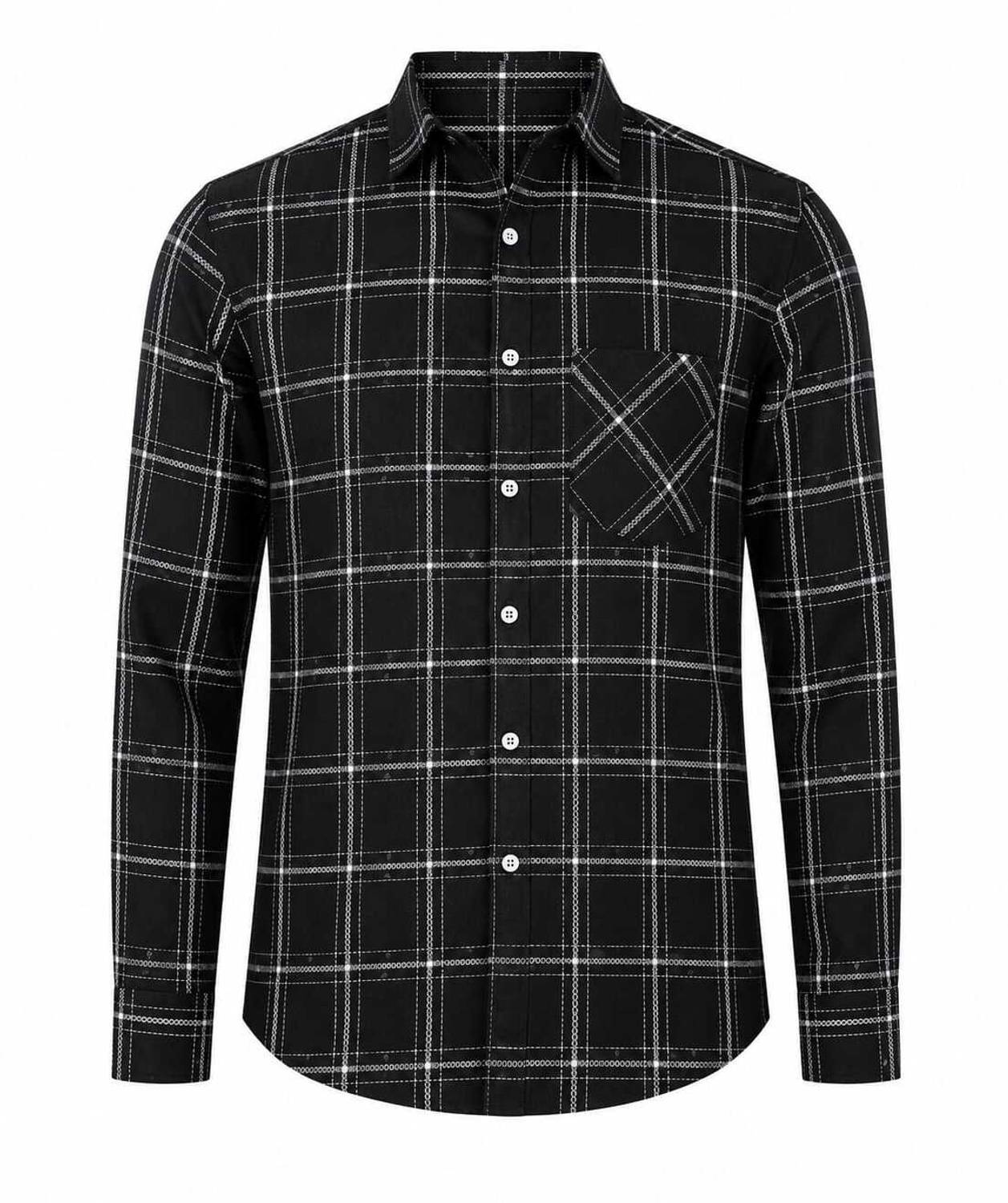 SHYAM Men Relaxed Fit Checkered Spread Collar Casual Shirt