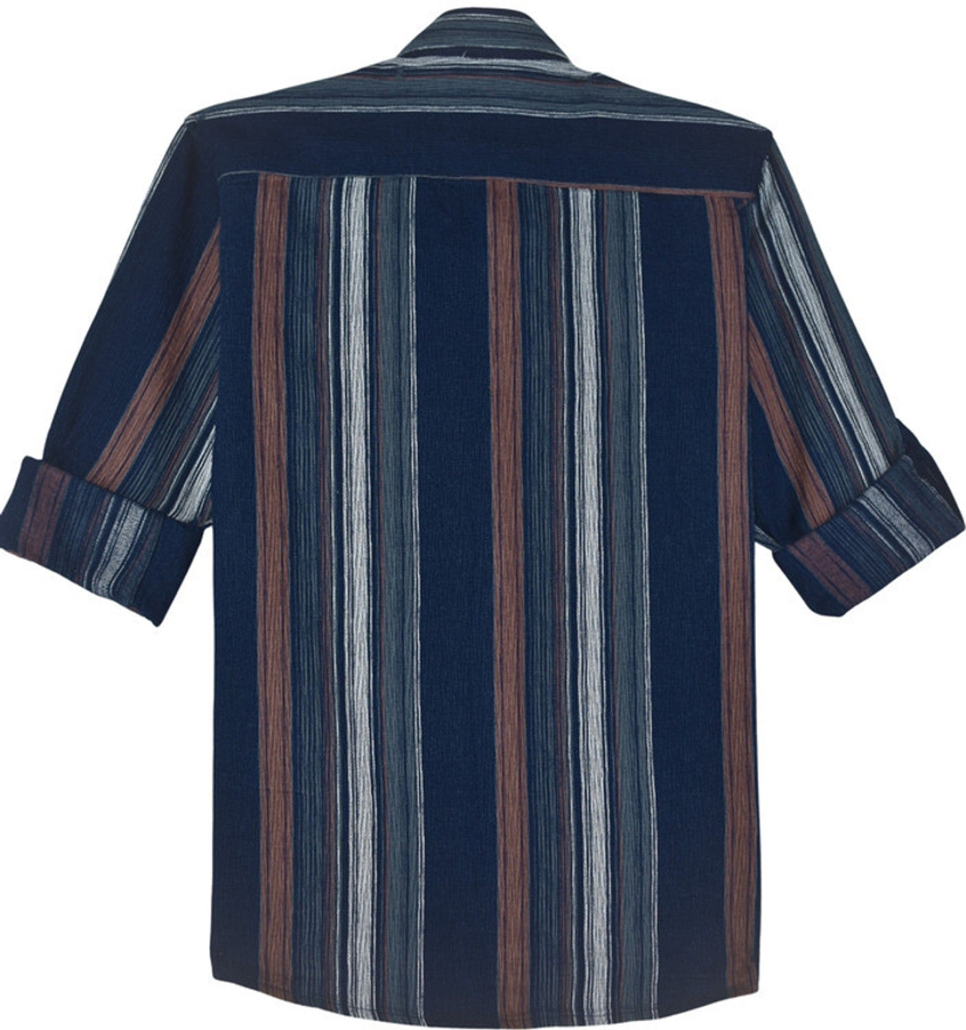 Image of CAVIO Boys Striped Casual Brown Shirt