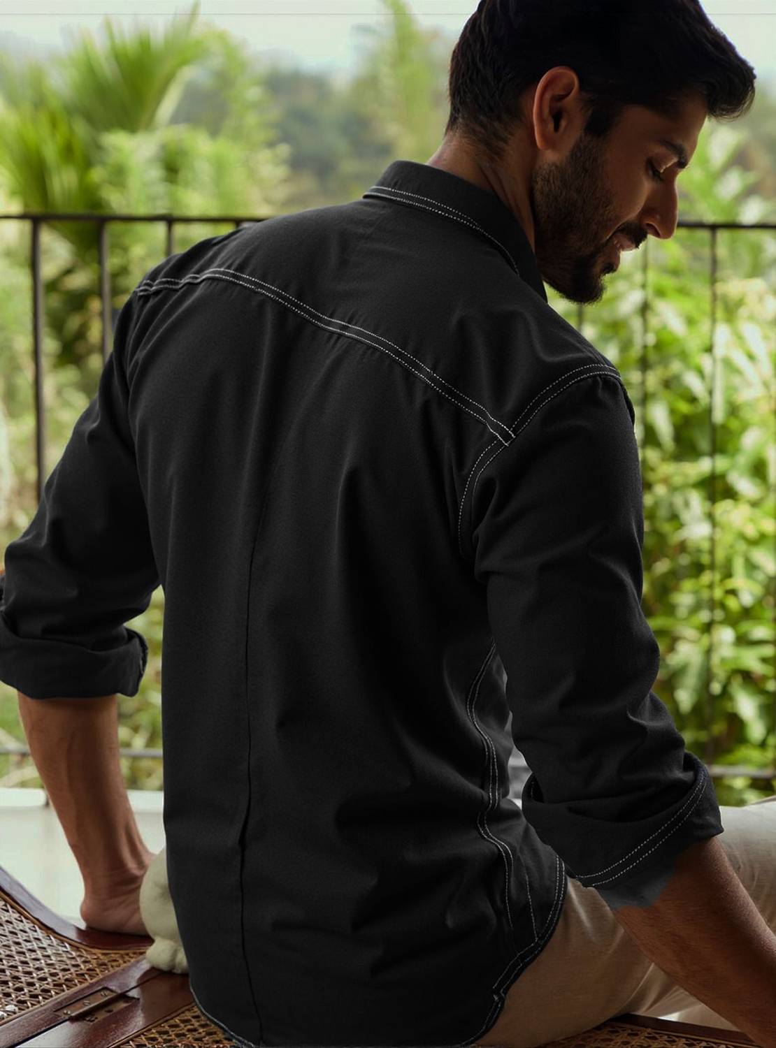 NIGAM Men Black Casual Shirt - Image 3