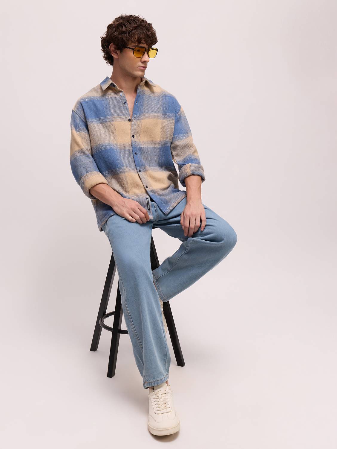 CAHOOT Men Checkered Blue Shirt - Image 5