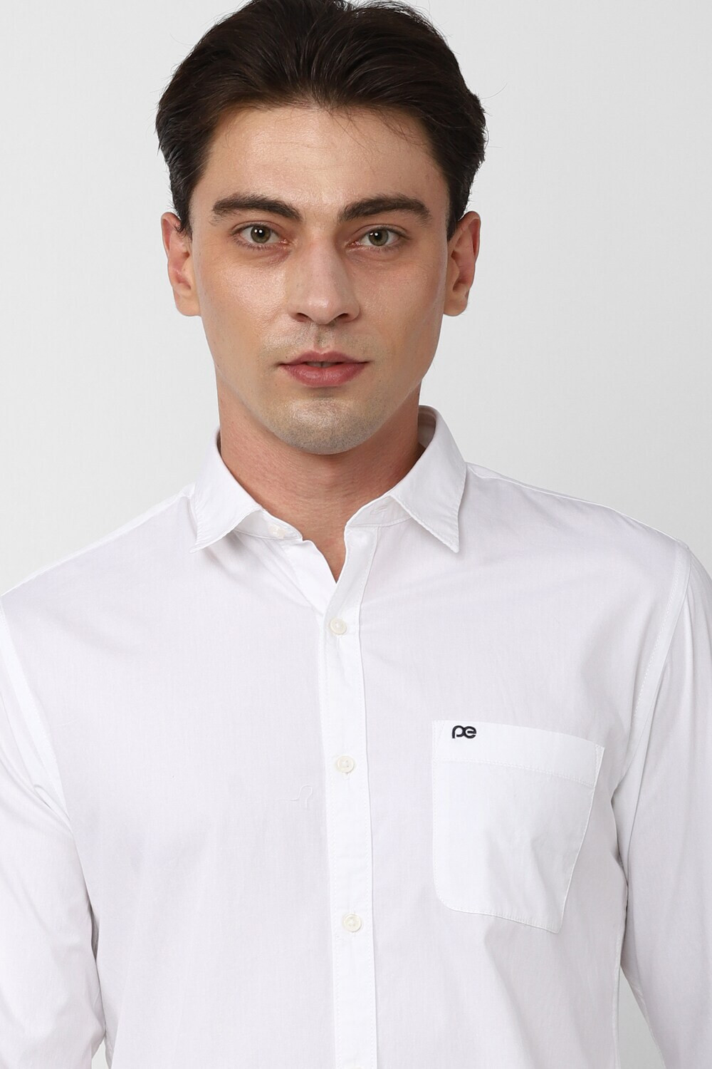 Image of PETER ENGLAND Men Solid Casual White Shirt
