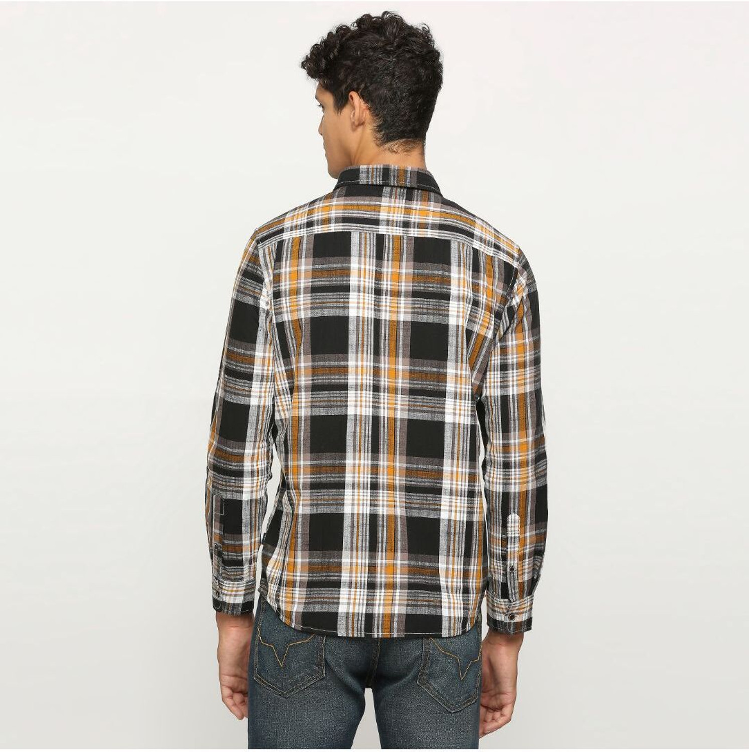 Image of Pepe Jeans Men Checkered Casual Multicolor Shirt