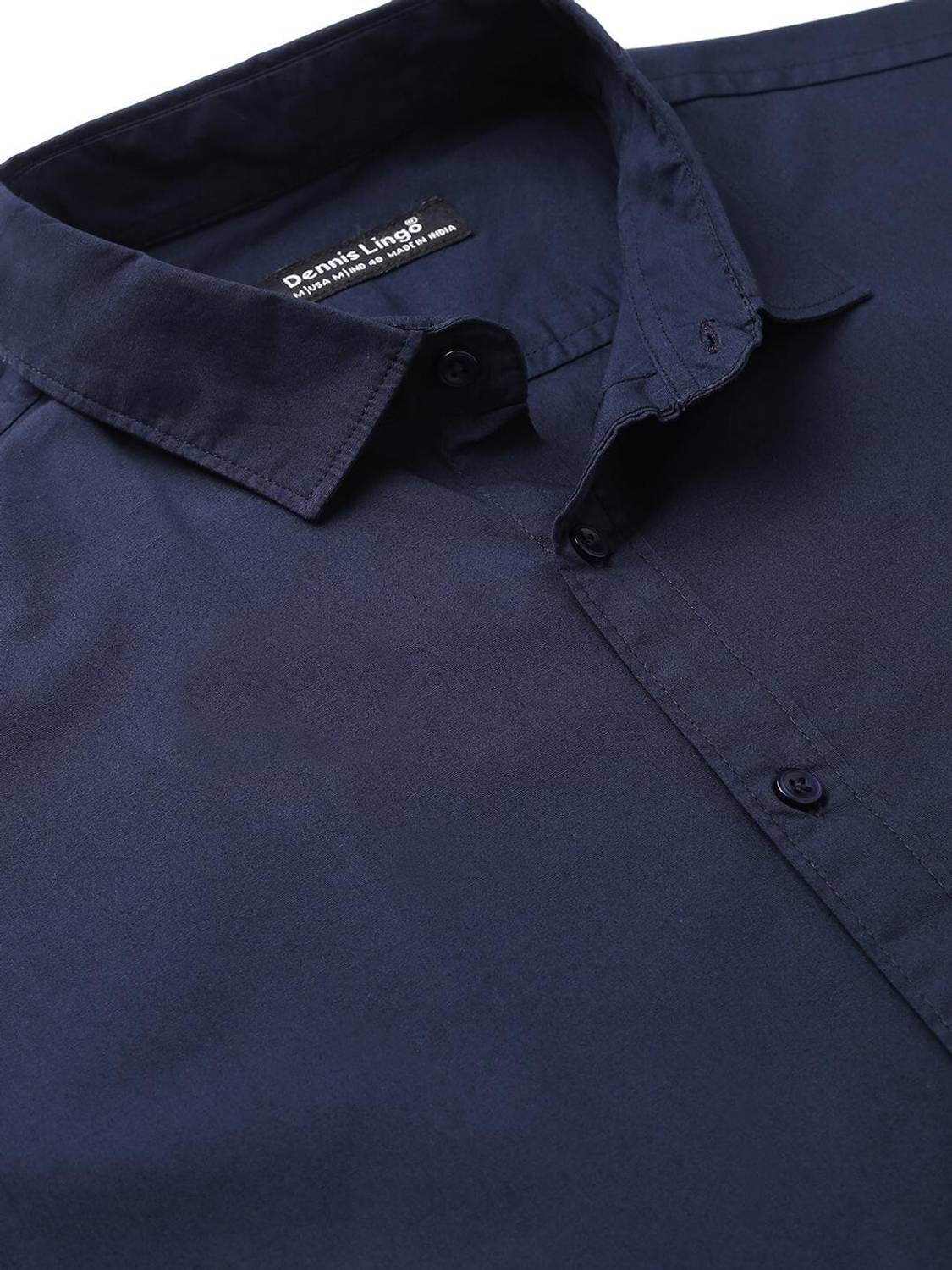 Dennis Lingo Men Dark Blue Shirt - Image 3