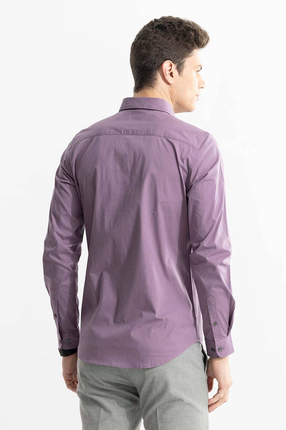 Snitch Men Purple Formal Shirt - Image 2