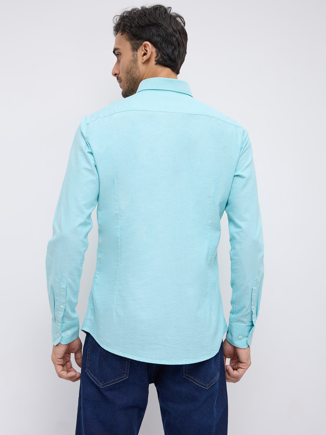 Image of KILLER Men Solid Casual Green Shirt