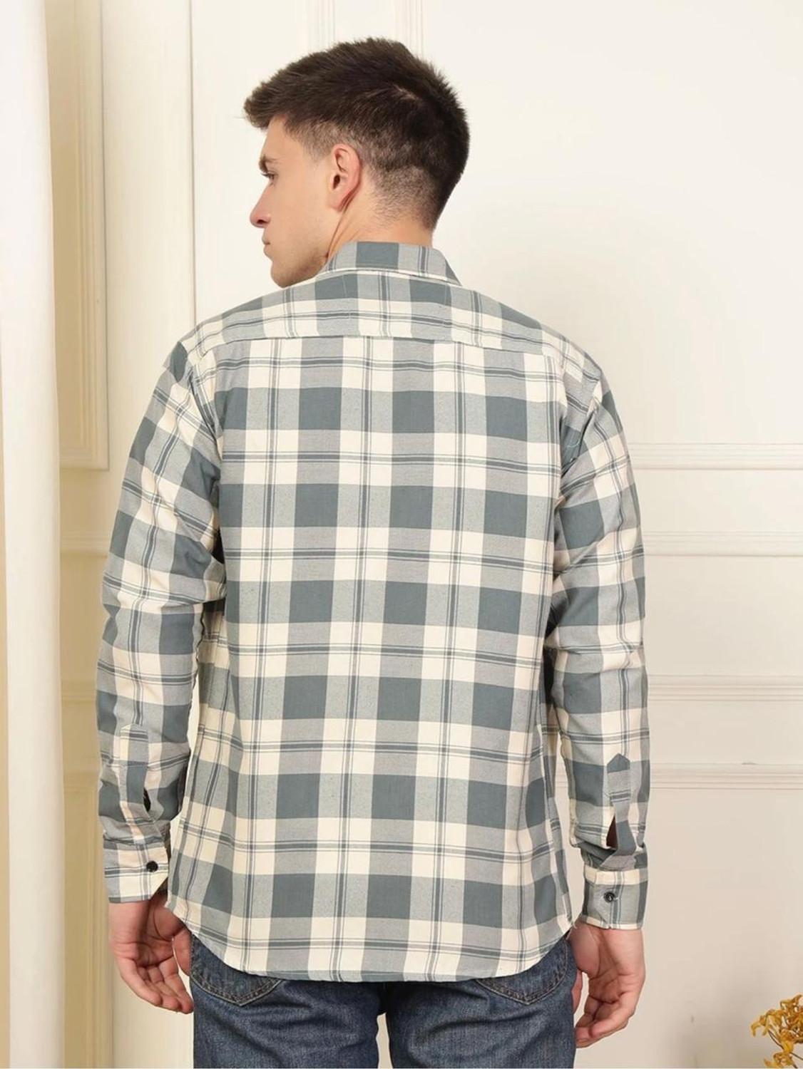 Image of Shimak International Men Checkered Casual Multicolor Shirt