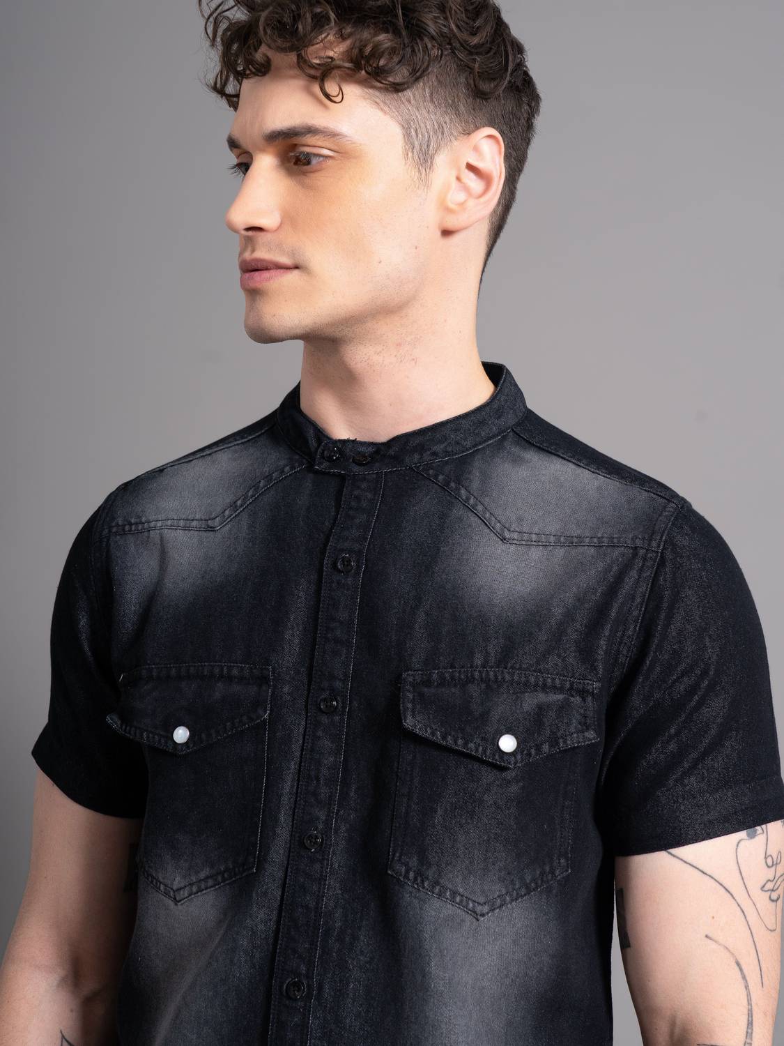 GRANDSTITCH ग्रीन इवी Shirt - Image 3