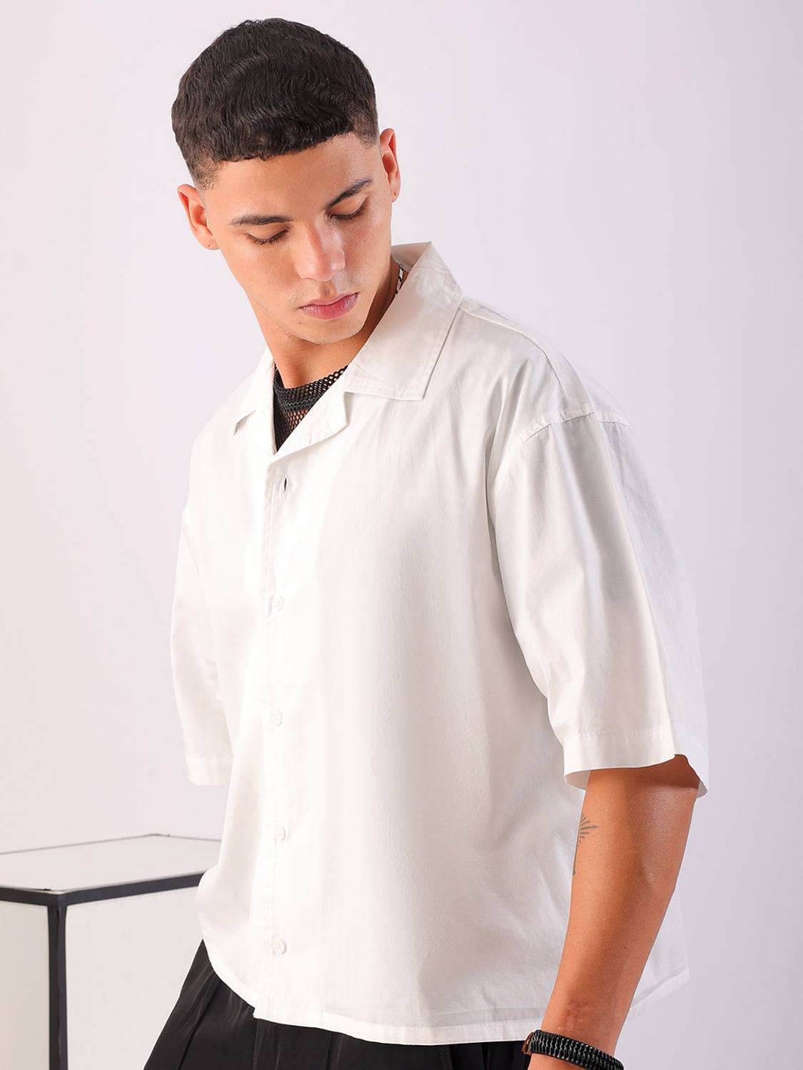 The Indian Garage Co. Men White Graphic Print Shirt - Image 3
