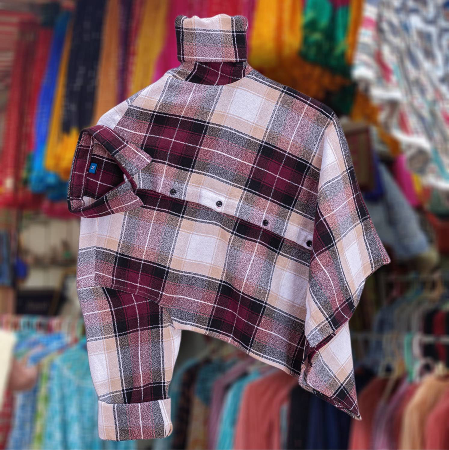 THE BRAVES MANUFACTURER Men Maroon Checkered Shirt - Image 2
