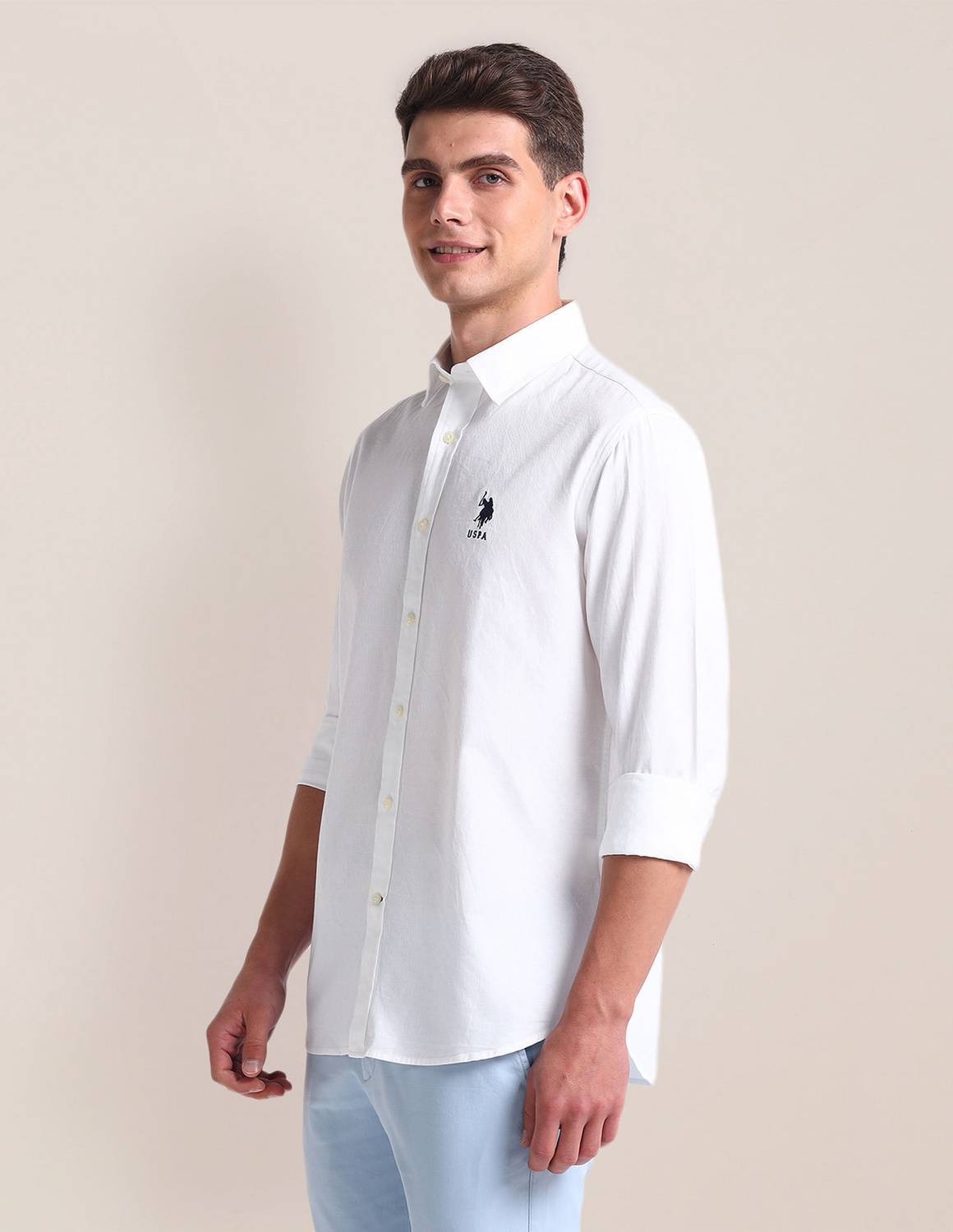 U.S. POLO ASSN. Men White Casual Shirt - Image 4