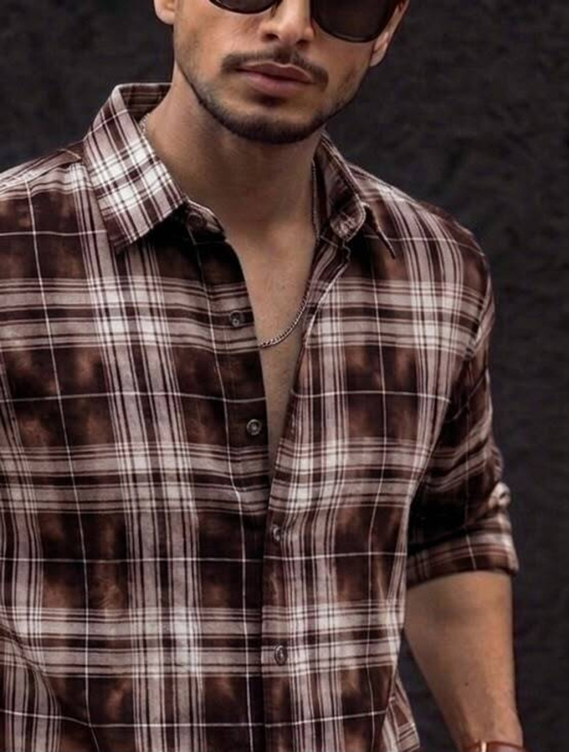 Image of SECARO Men Checkered Casual Multicolor Shirt