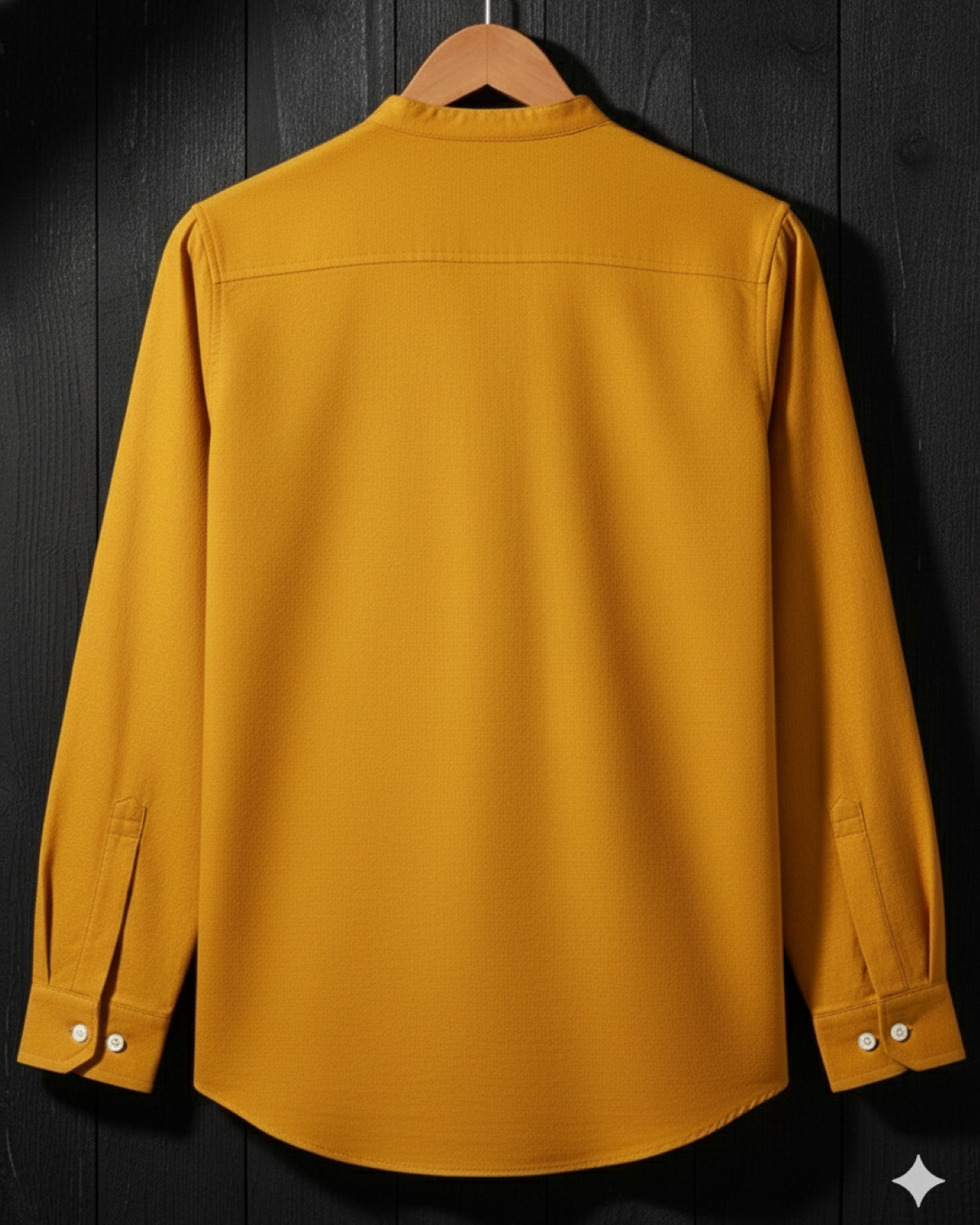 Image of Voroxy Men Solid Casual Yellow Shirt