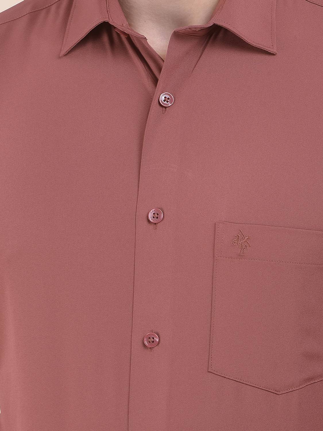 CANTABIL Men Brown Formal Shirt - Image 5