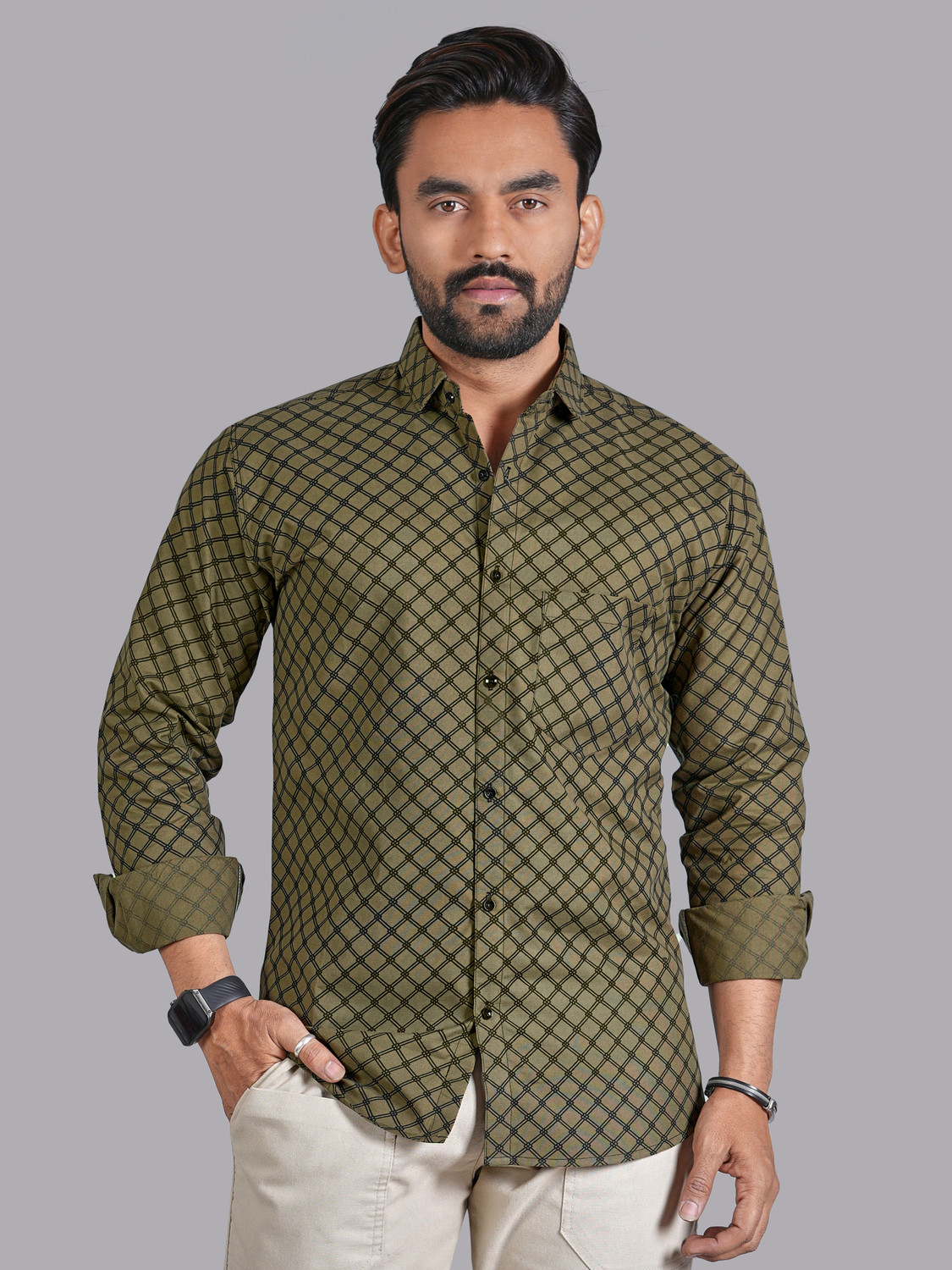 Image of METRONAUT Men Printed Casual Multicolor Shirt