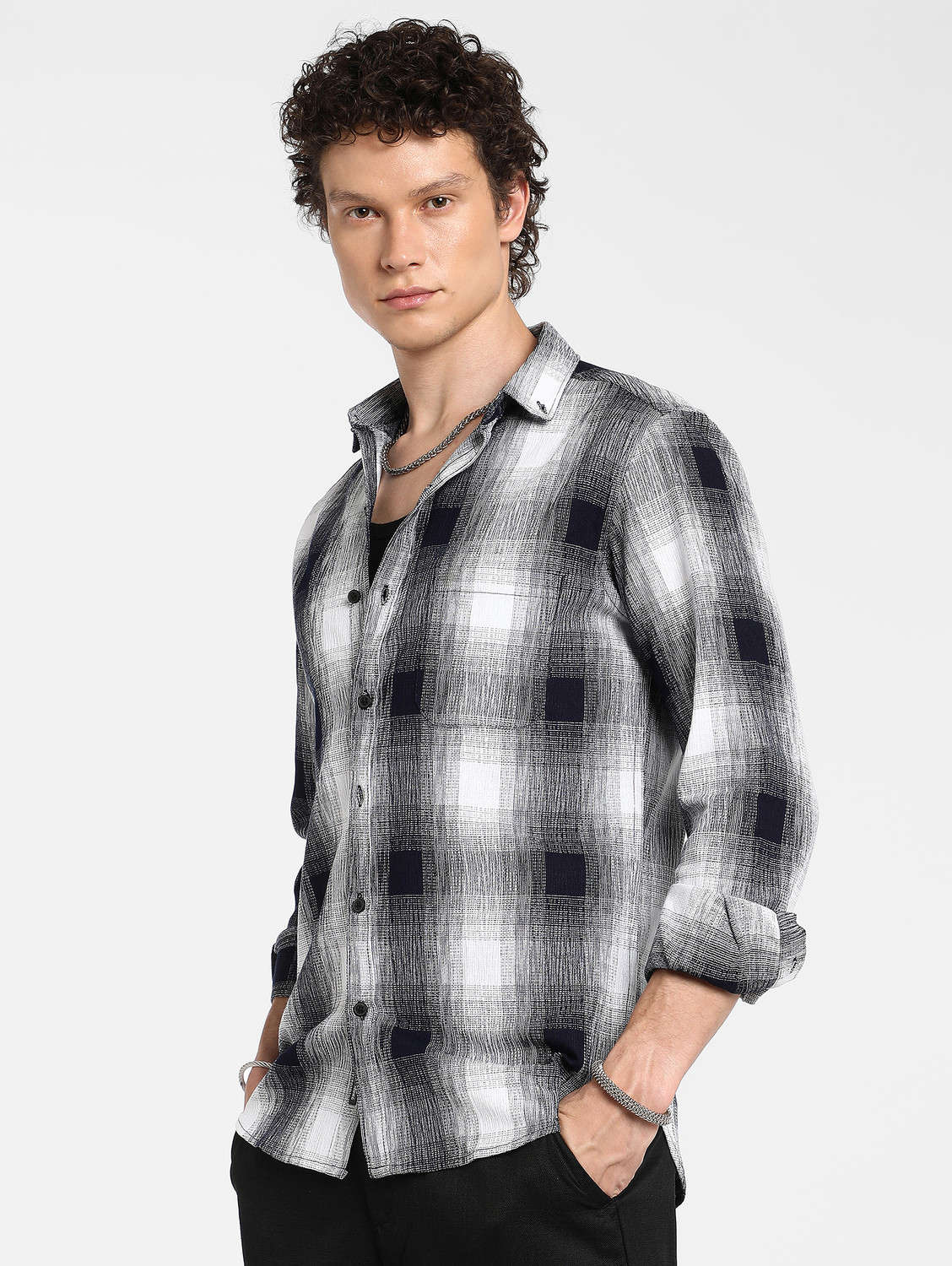 Image of CAMPUS SUTRA Men Checkered Casual Multicolor Shirt