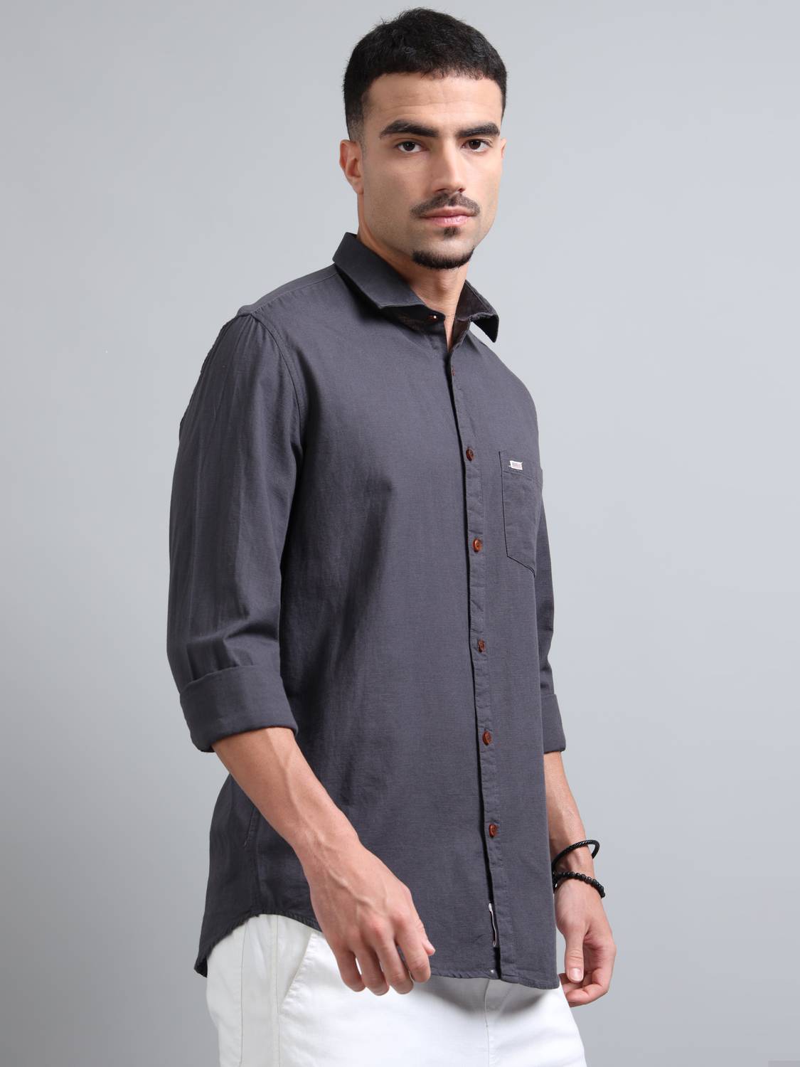 U.S. Pitchers Men Grey Casual Shirt - Image 3