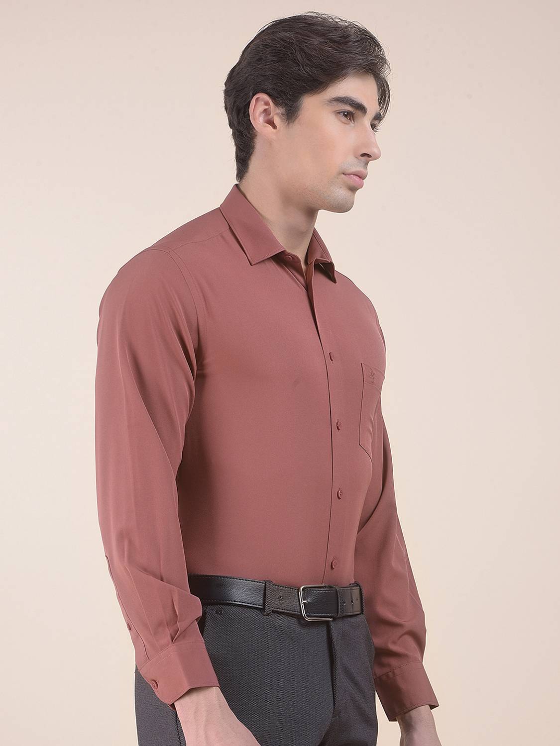 CANTABIL Men Brown Formal Shirt - Image 4