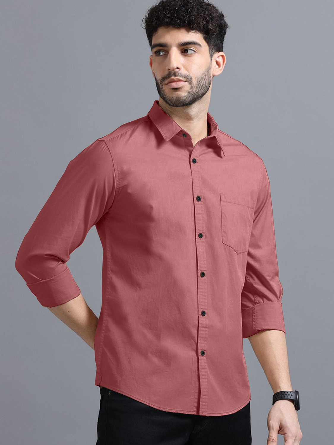 Image of METRONAUT Men Solid Casual Multicolor Shirt