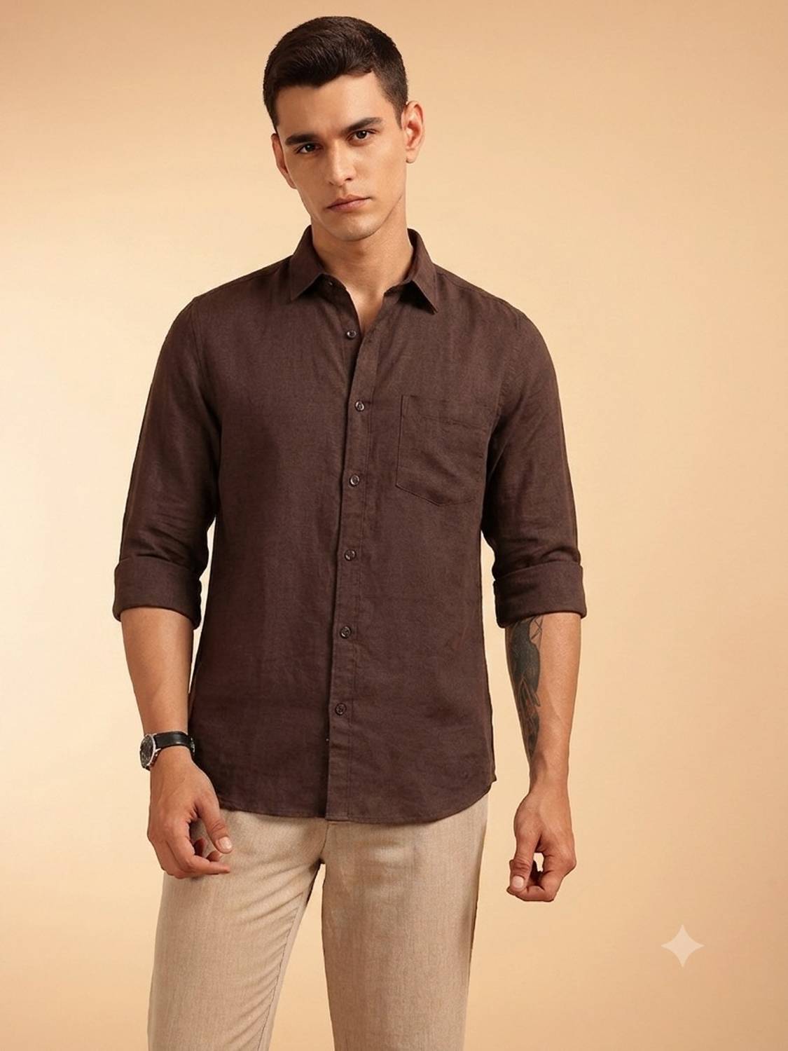 Roadster Men Brown Casual Shirt - Image 2