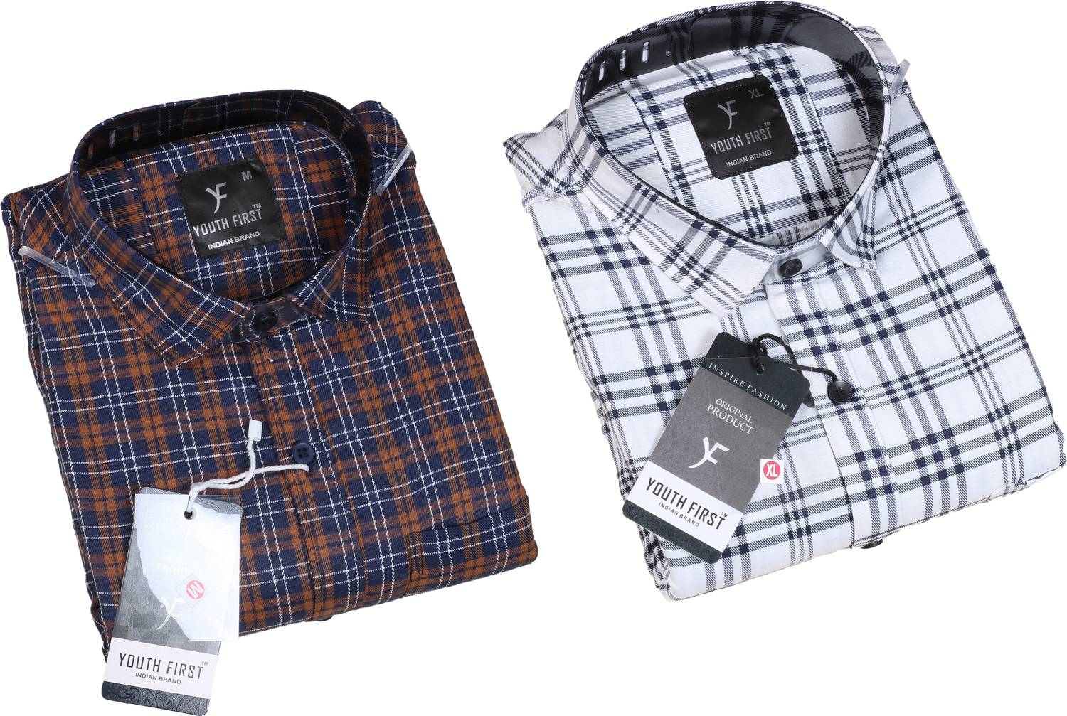 youth first Men Regular Fit Checkered Spread Collar Casual Shirt