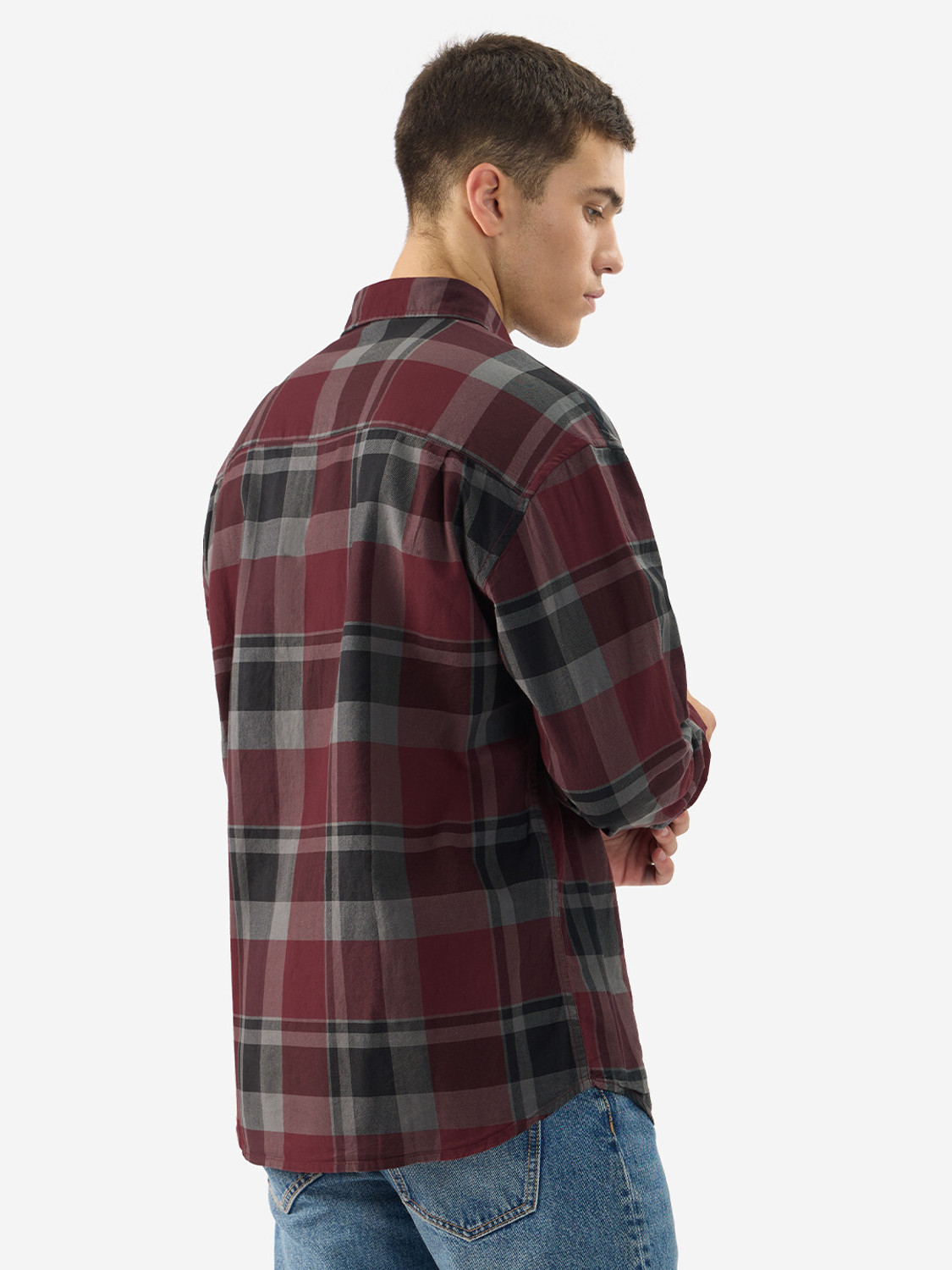 Image of The Souled Store Men Checkered Casual Multicolor Shirt