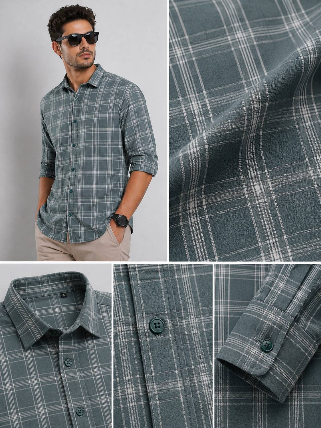 FUBAR Men Grey Casual Shirt - Image 3