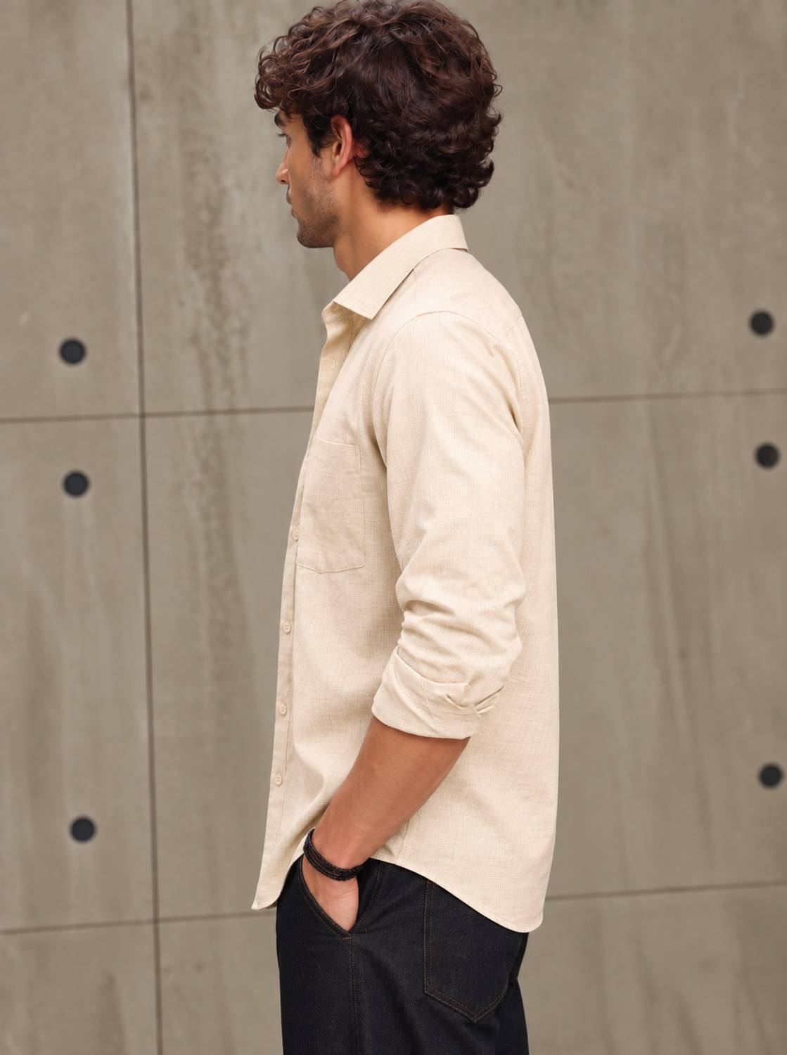 Roadster Men Beige Casual Shirt - Image 3