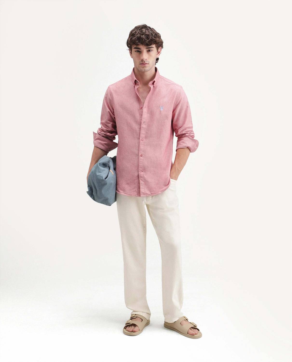 RARE RABBIT Men Solid Casual Pink Shirt