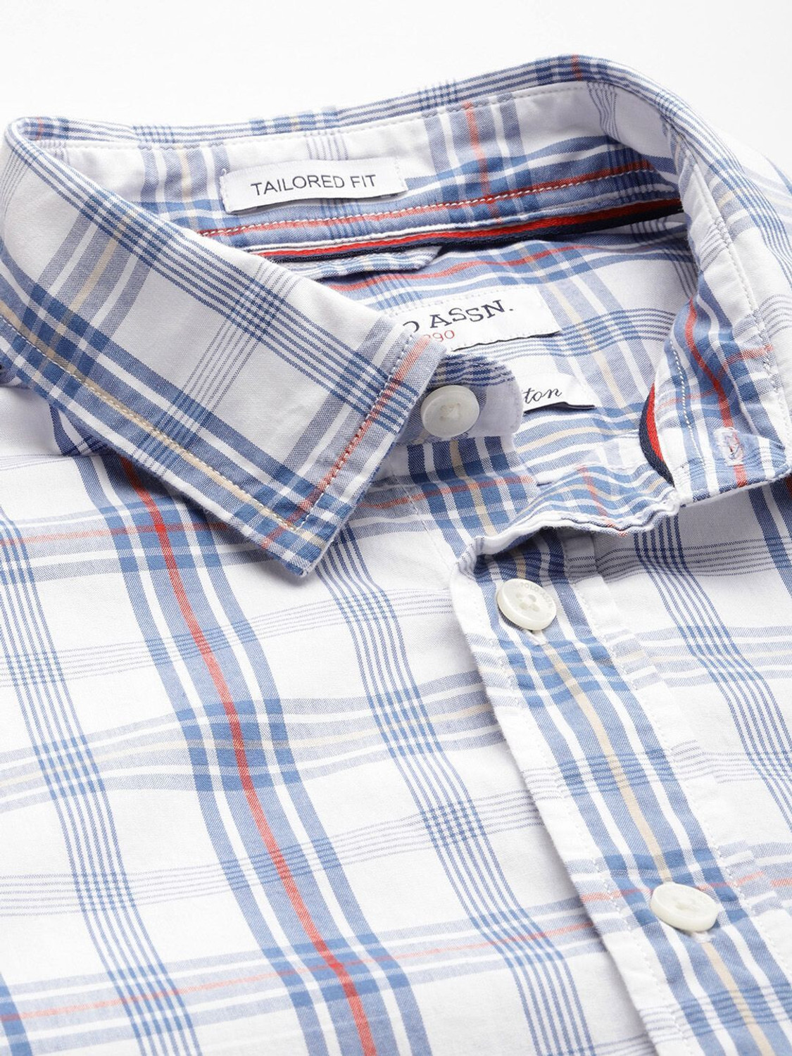 Image of U.S. POLO ASSN. Men Solid Casual White Shirt