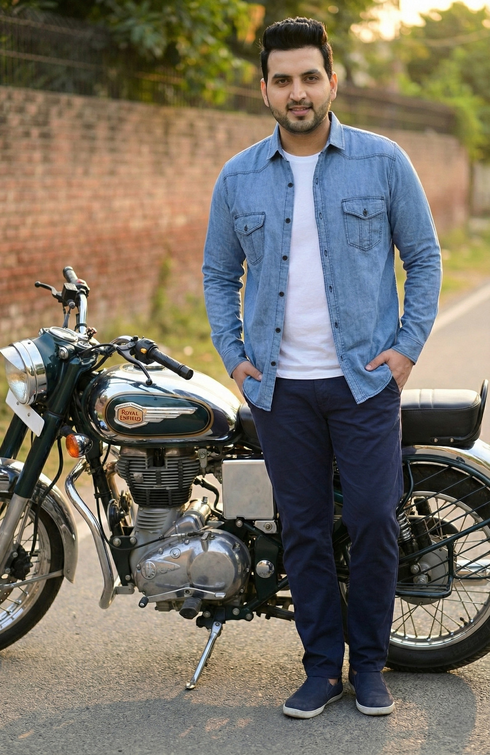 Image of METRONAUT PLUS Men Solid Casual Blue Shirt