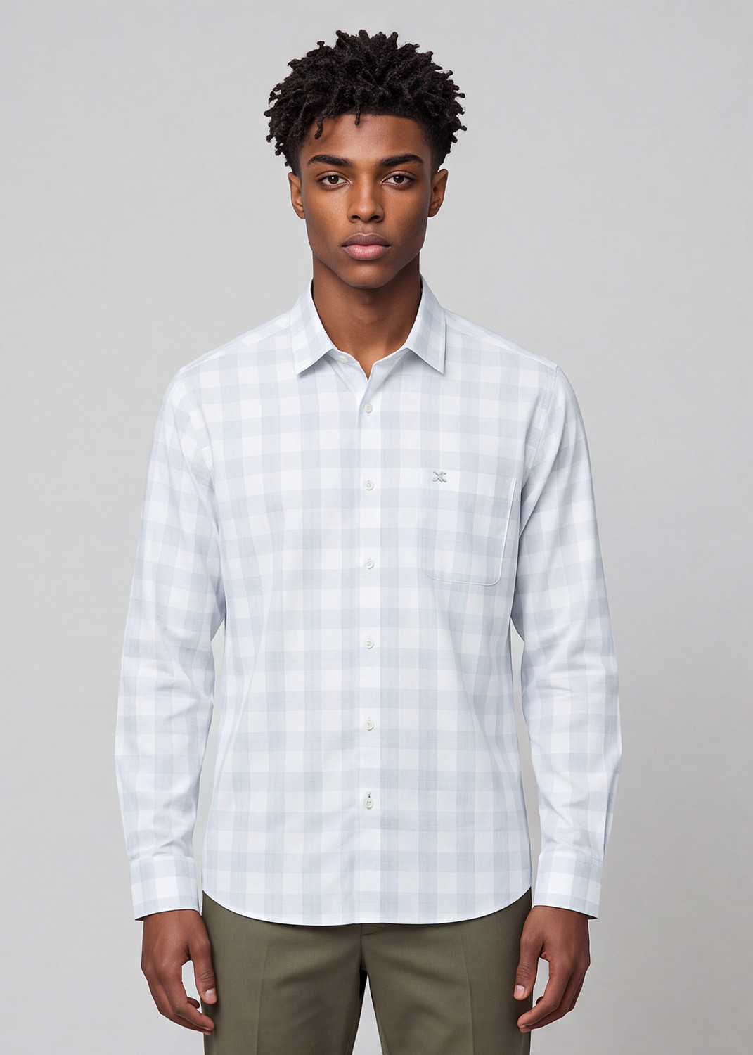 Image of KILLER Men Slim Fit Checkered Formal Shirt
