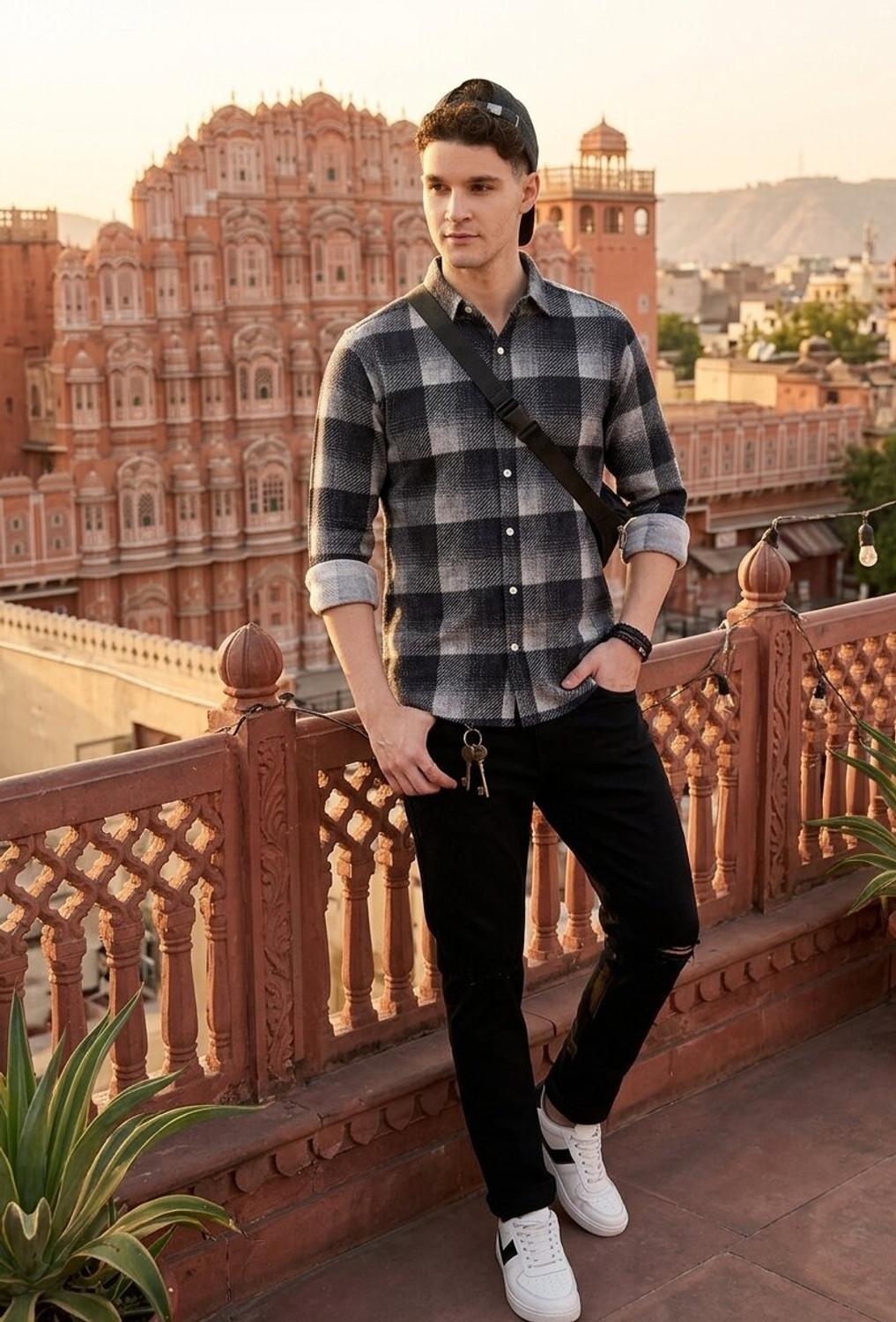 Image of Roadster Men Checkered Casual Multicolor Shirt