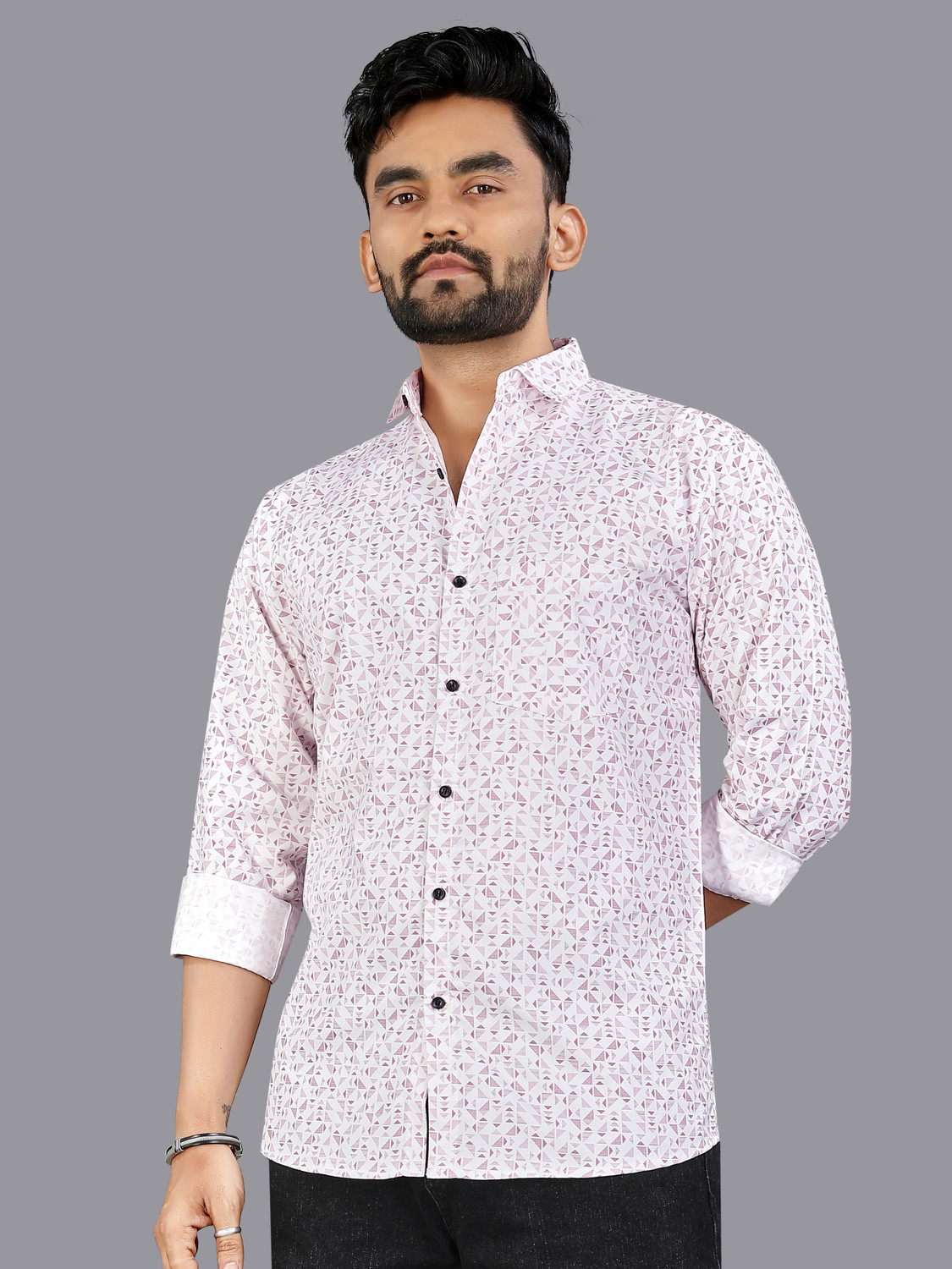 Image of METRONAUT Men Printed Casual Multicolor Shirt
