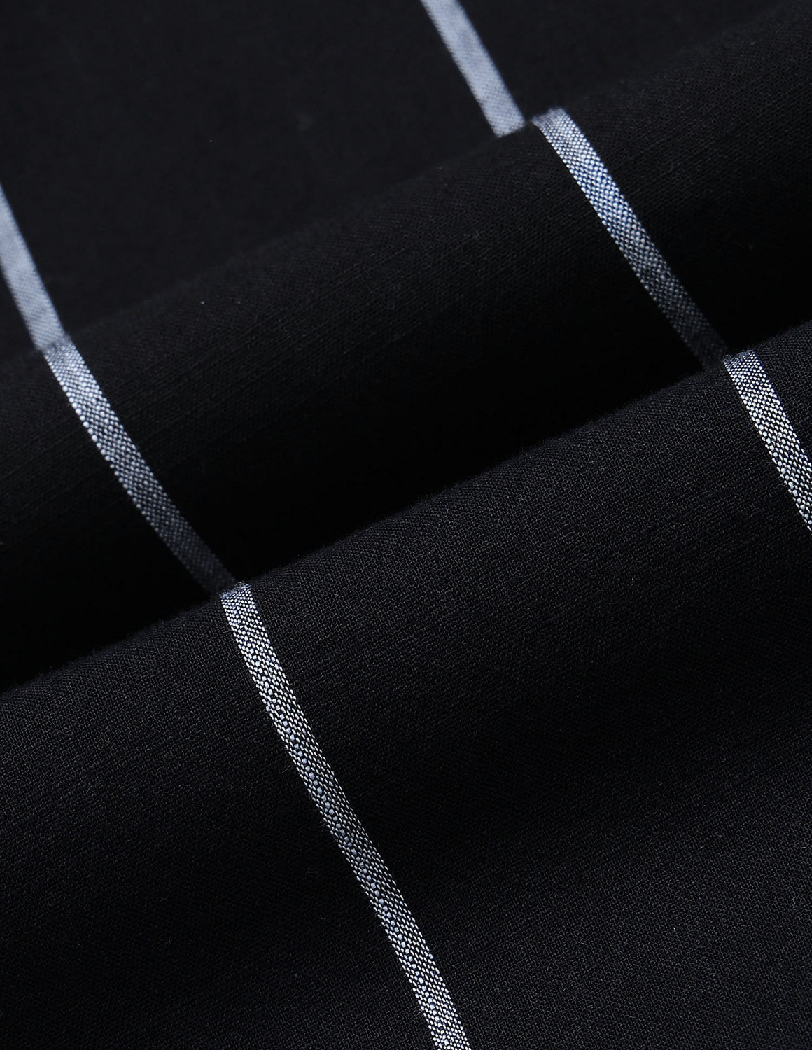 Image of FLYING MACHINE Men Striped Casual Black Shirt
