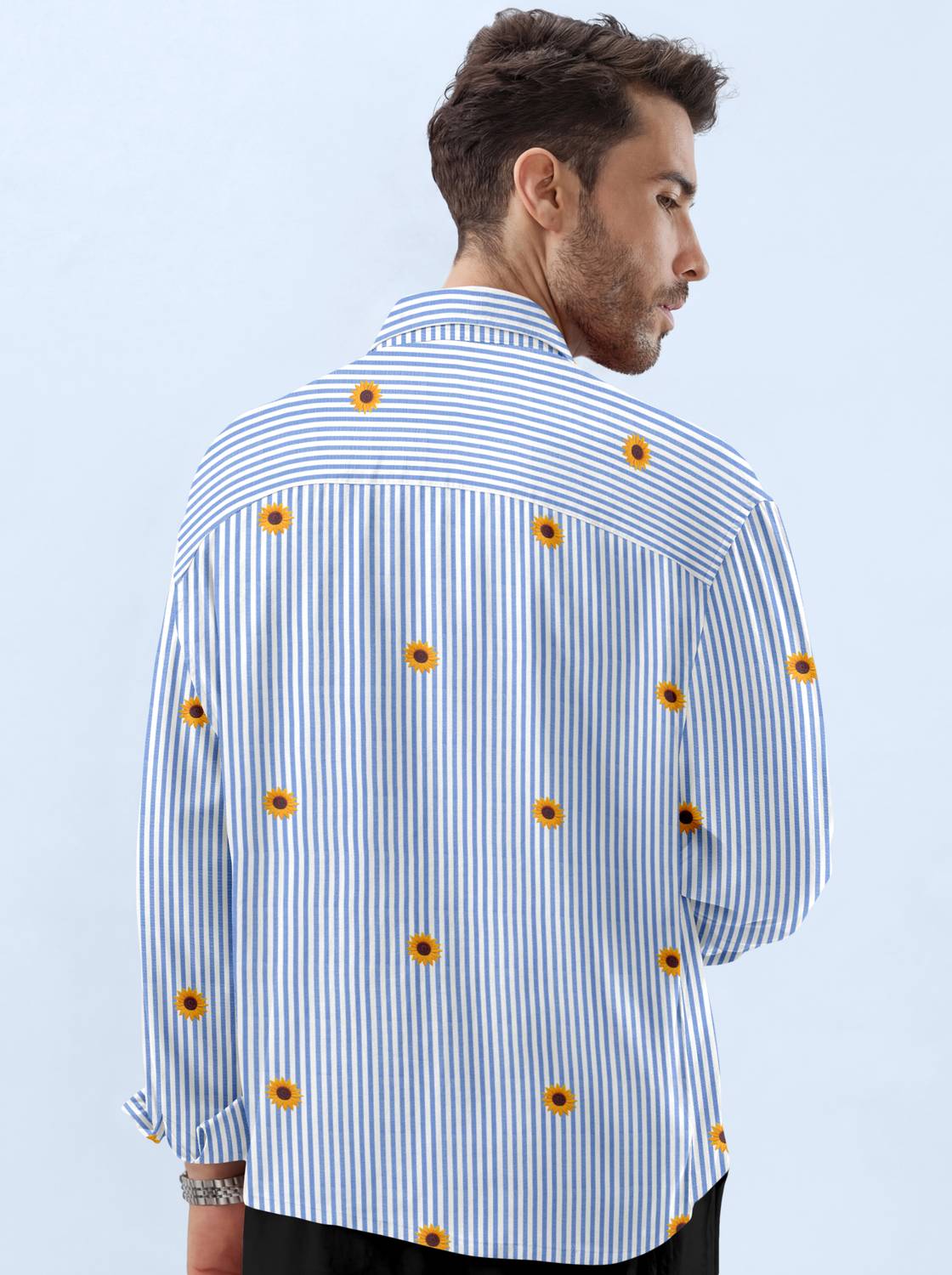 vdlooks Men Striped Multicolor Shirt - Image 3